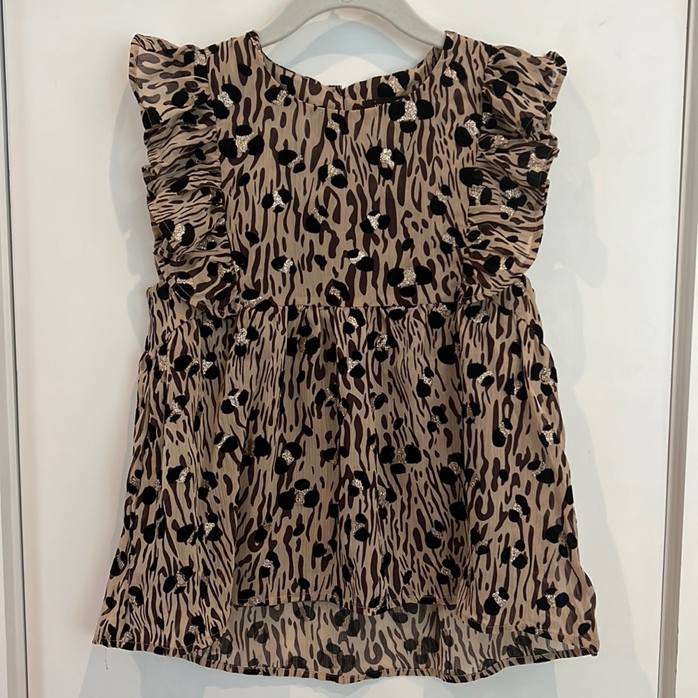 Girls Imoga sparkly top size 10 ruffle sleeve